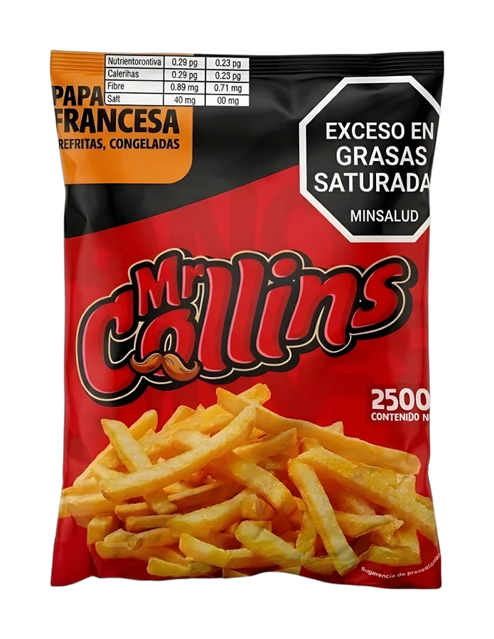 Papa prefritas 7mm Collins (4 bolsas de 2,5kg)